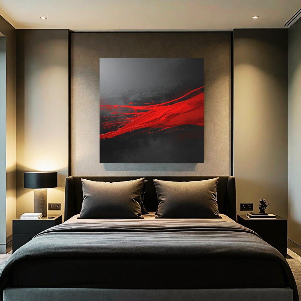 FOCUSED FIRE– Masculine Abstract Wall Art | Canvas Print |