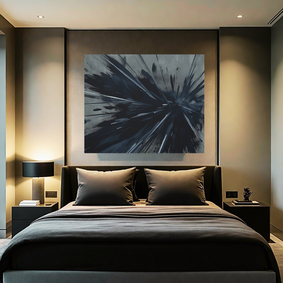 MOMENTUM — Masculine Abstract Canvas Print