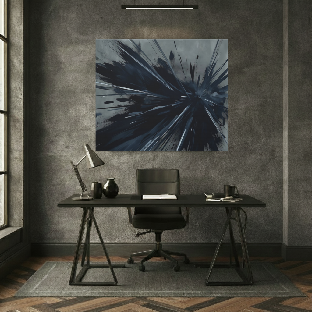 MOMENTUM — Masculine Abstract Canvas Print