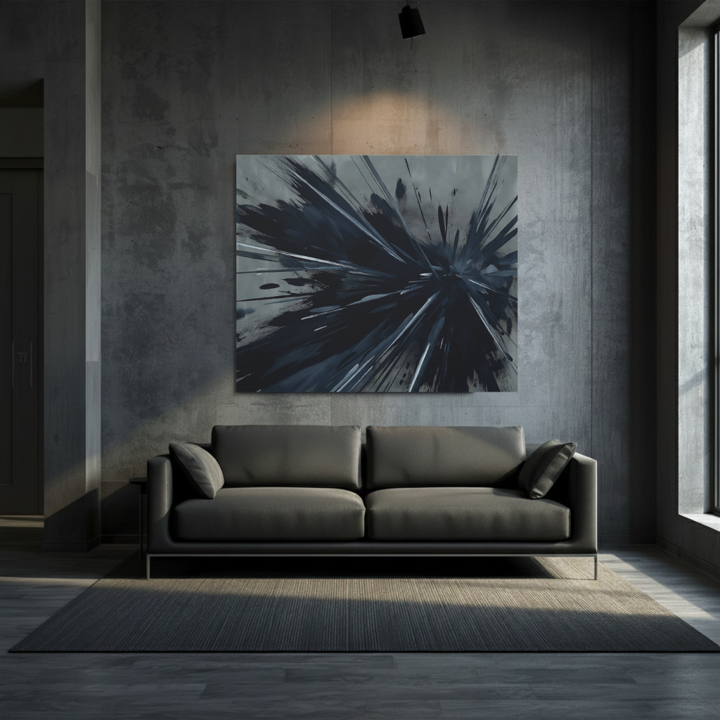 MOMENTUM — Masculine Abstract Canvas Print