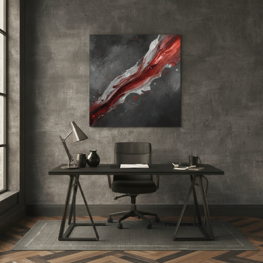 FORGE VELOCITY — Masculine Abstract Canvas Print